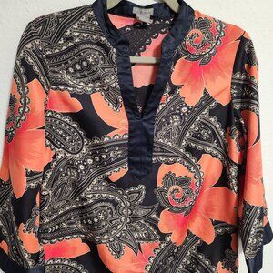 Ann Taylor Paisley Boho Tunic Small